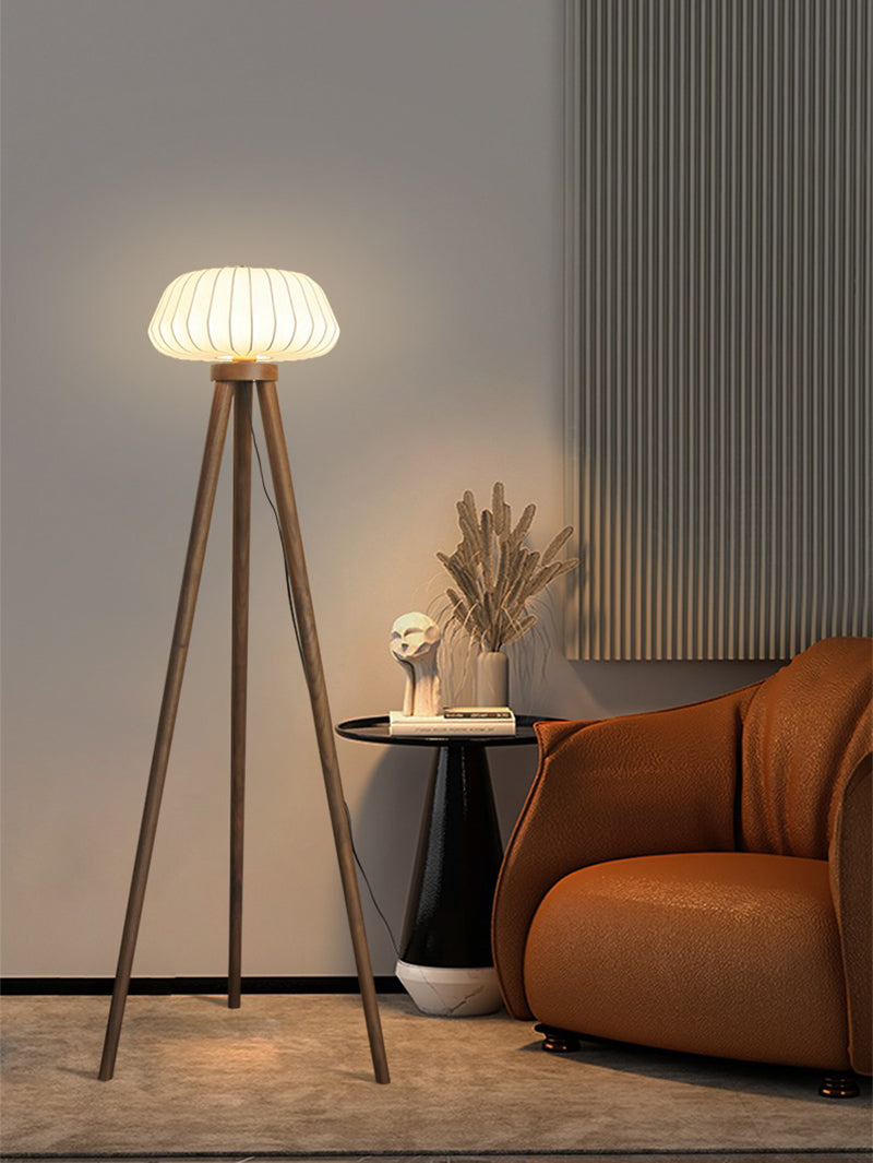 Black walnut retro personality living room bedroom floor lamp