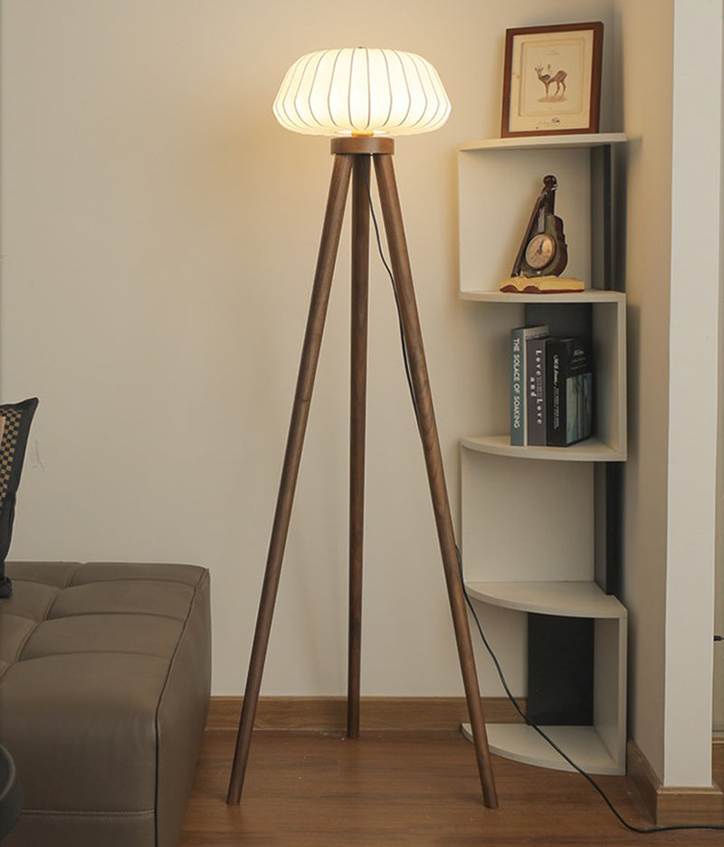 Black walnut retro personality living room bedroom floor lamp