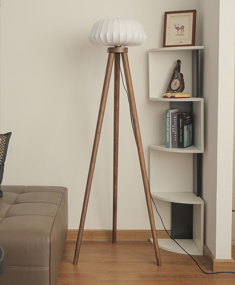 Black walnut retro personality living room bedroom floor lamp