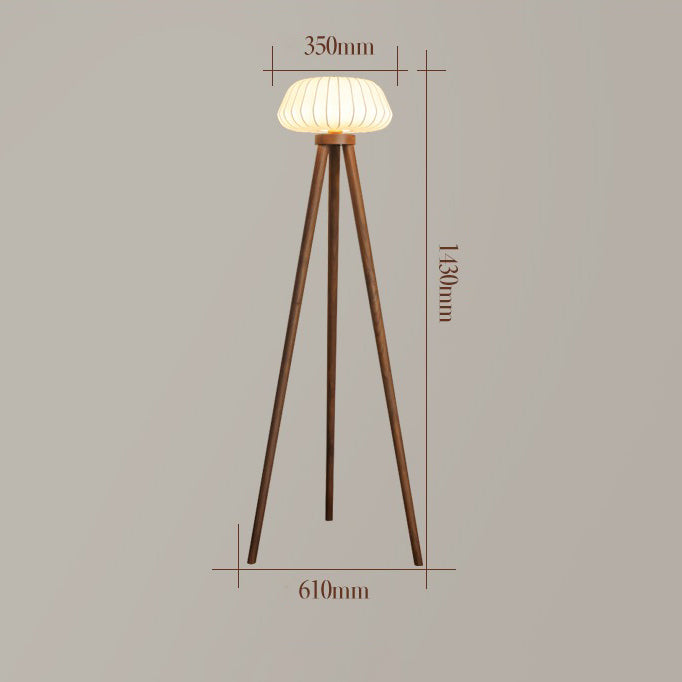 Black walnut retro personality living room bedroom floor lamp