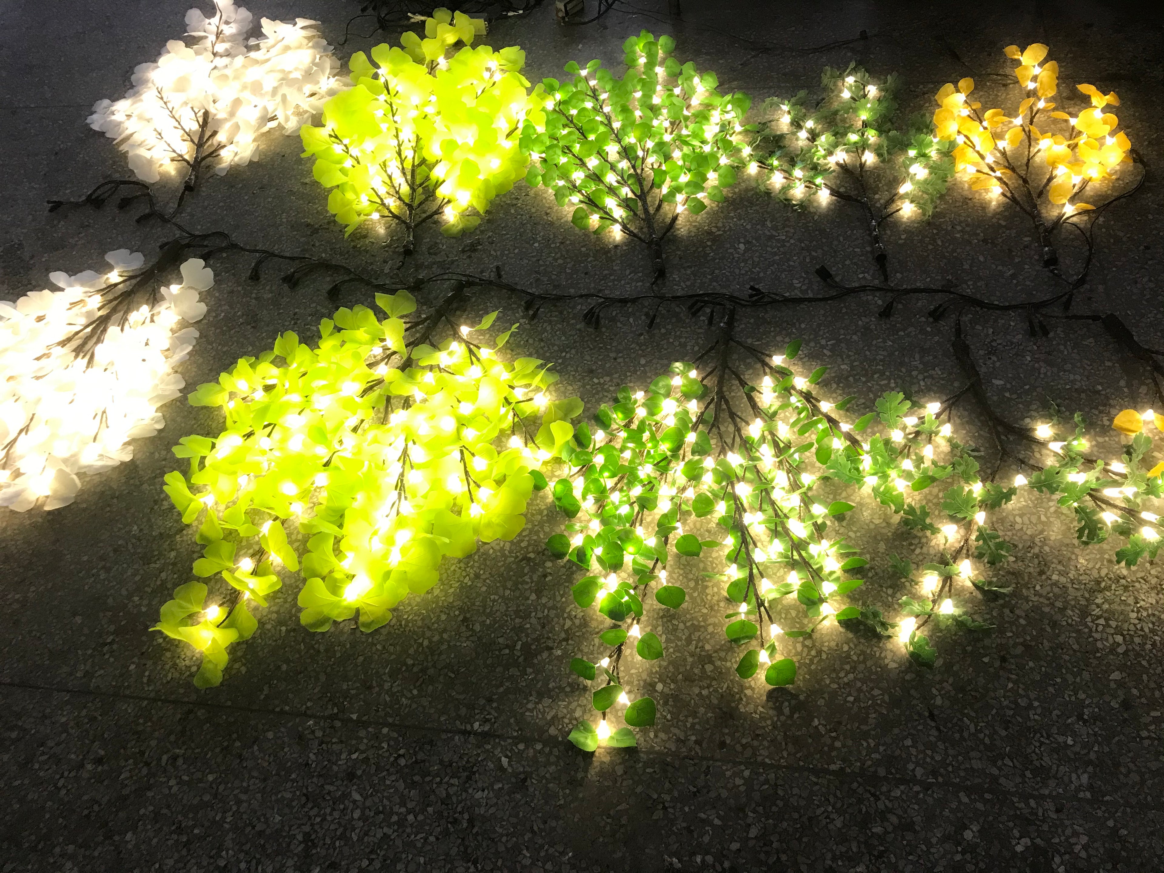 Outdoor artificial LED high Simulation Ginkgo Tree lights,Height: 3.5m(11.5ft)