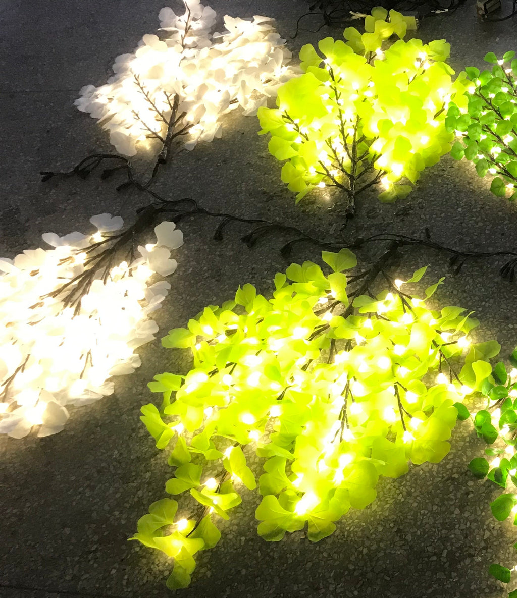 LED High simulation tree branch ginkgo lights