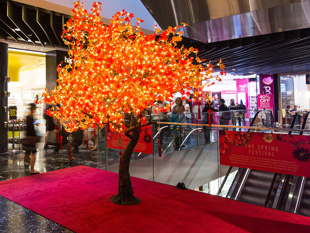 Outdoor LED Maple Tree Decoration – timer and remote control available, for hotel or restaurant entrance by gtreelights.com