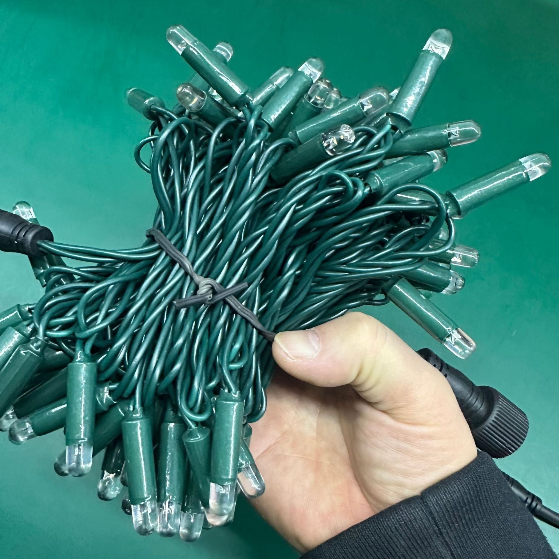 Outdoor PVC Wire LED String Lights 10m 100 LEDs for Holiday Decoration