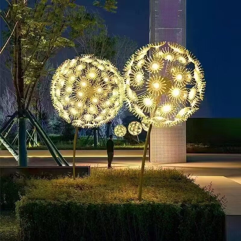 LEDタンポポランプ 屋外防水 IP65 光ファイバーランプ ガーデン装飾ランプ 高さ:3m(9.84フィート) 