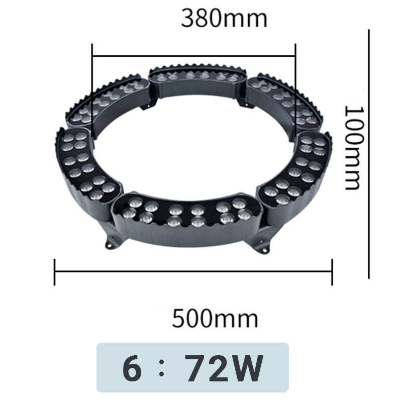 مصباح LED Hug Tree مصنوع من الألومنيوم المصبوب في الهواء الطلق ومصباح دائري للفناء IP65 