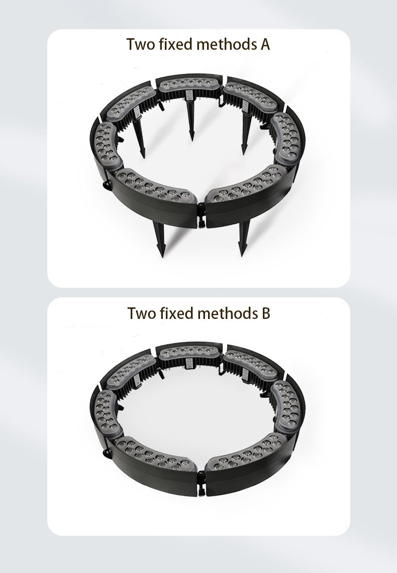مصباح LED Hug Tree مصنوع من الألومنيوم المصبوب في الهواء الطلق ومصباح دائري للفناء IP65 