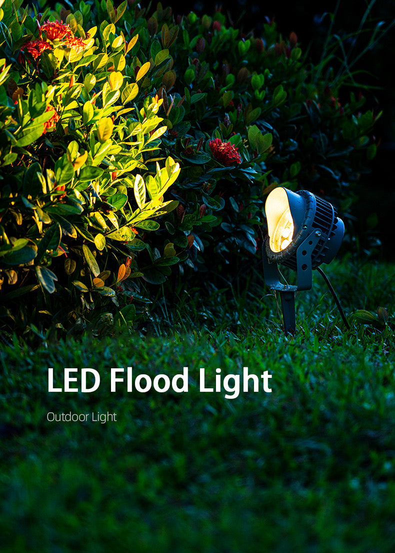 مصباح LED خارجي مقاوم للماء من الألومنيوم للمناظر الطبيعية بقوة 24 وات DC 12V 24V 