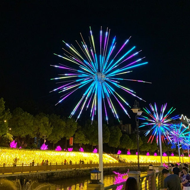 Large Garden Decoration LED Firework Light holiday lights 13ft