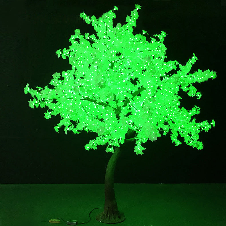 LED Maple Leaf Tree Light – customizable color and size, for nighttime photography backdrops by gtreelights.com