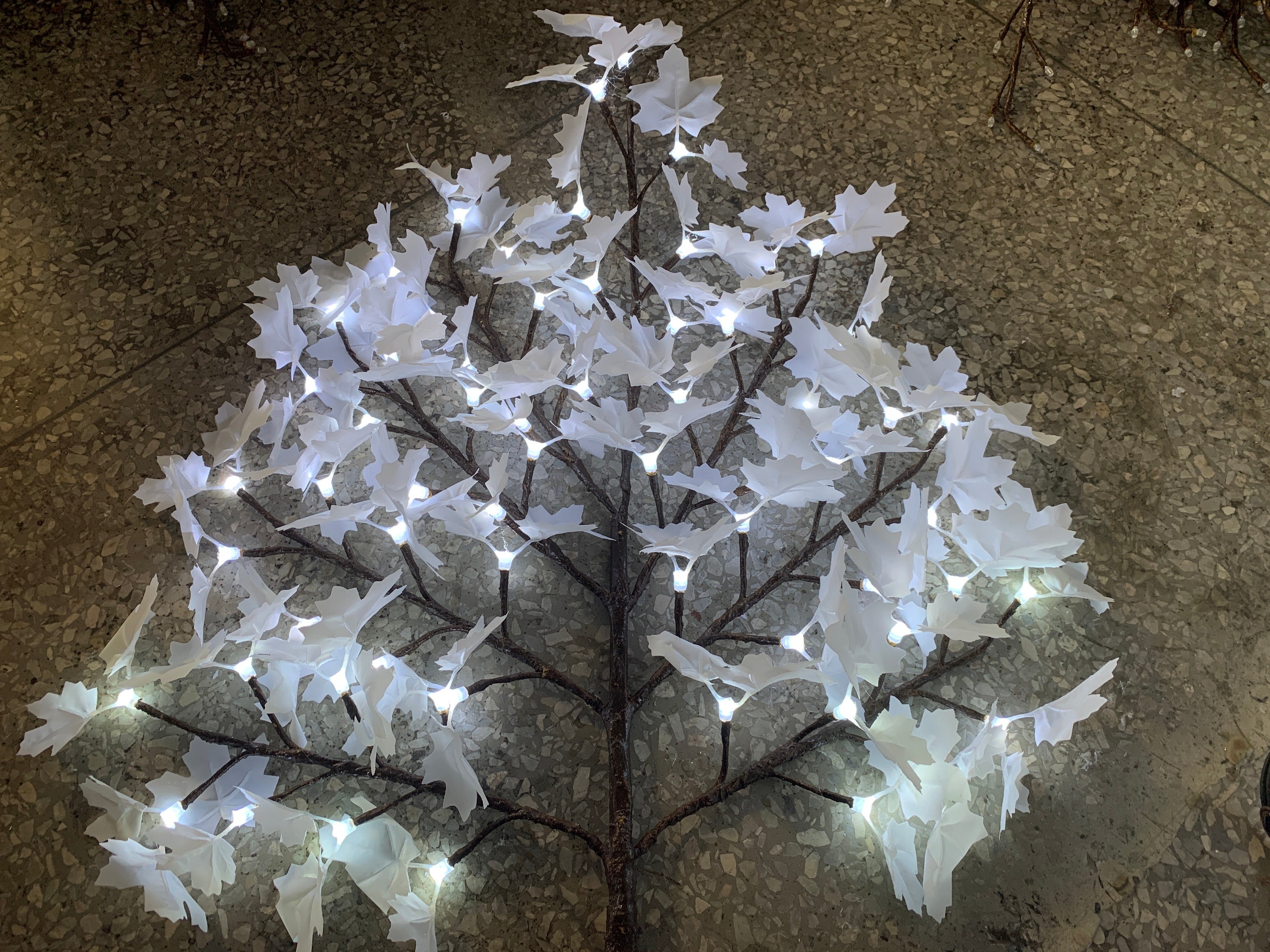 LED high simulation tree lights LED maple Tree bonsai tree,Height:80cm(2.62ft)