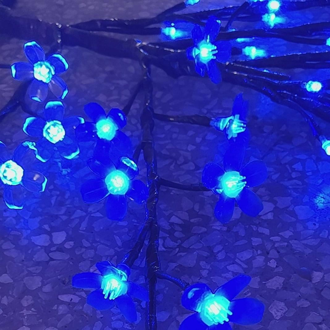 Blue LED high simulation Cherry blossoms tree light,Height: 1.5m(59in)