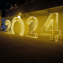 Load image into Gallery viewer, Customized LED Number shape Christmas decorative light
