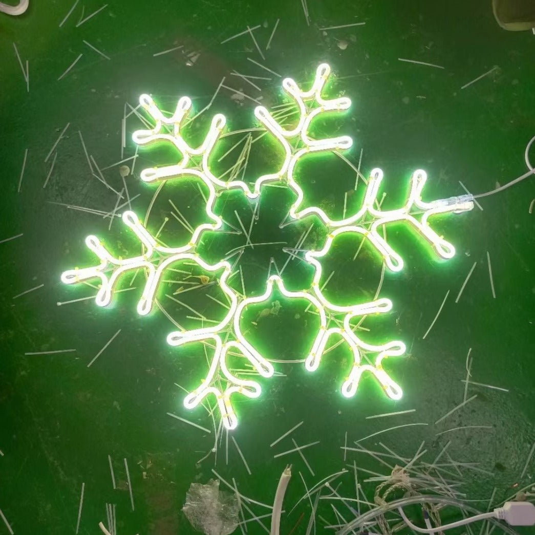 24 Inch LED Snowflake Motif Neon Light – Green tree lights