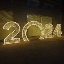 Load image into Gallery viewer, Customized LED Number shape Christmas decorative light
