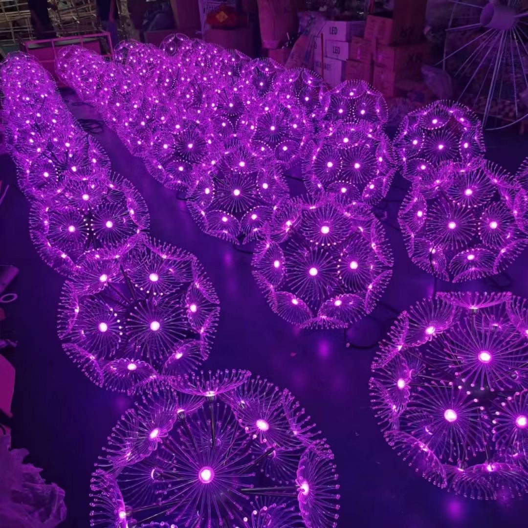 LED dandelion lamp outdoor waterproof IP65 optical fiber lamp garden decorative lamp High:3m(9.84ft)