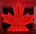 Red maple leaf motif light LED decoration lamp