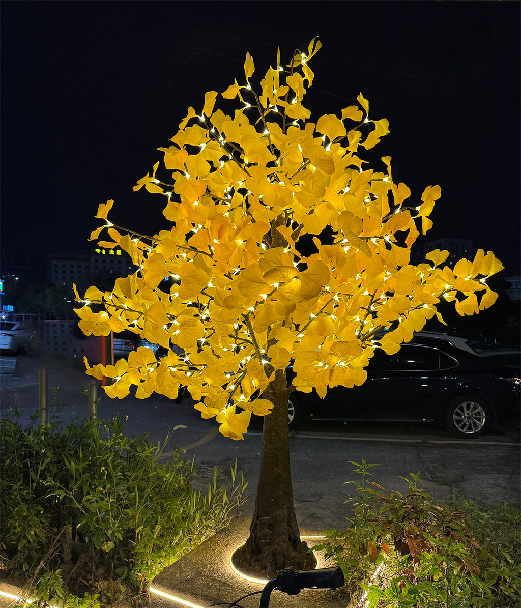 LED high Simulation ginkgo Tree lights,Height: 1.5m(5ft)
