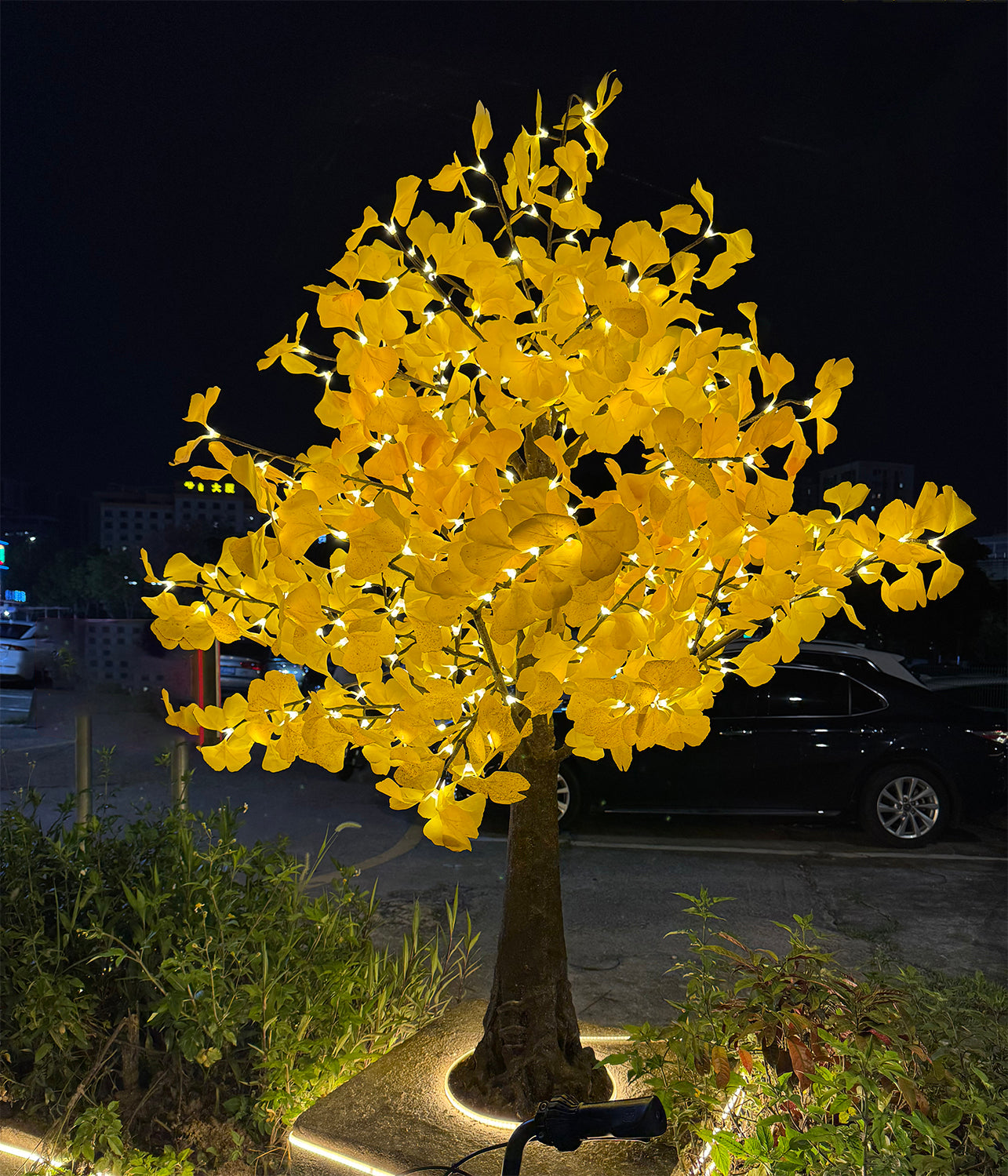 LED high Simulation ginkgo Tree lights,Height: 1.5m(5ft)