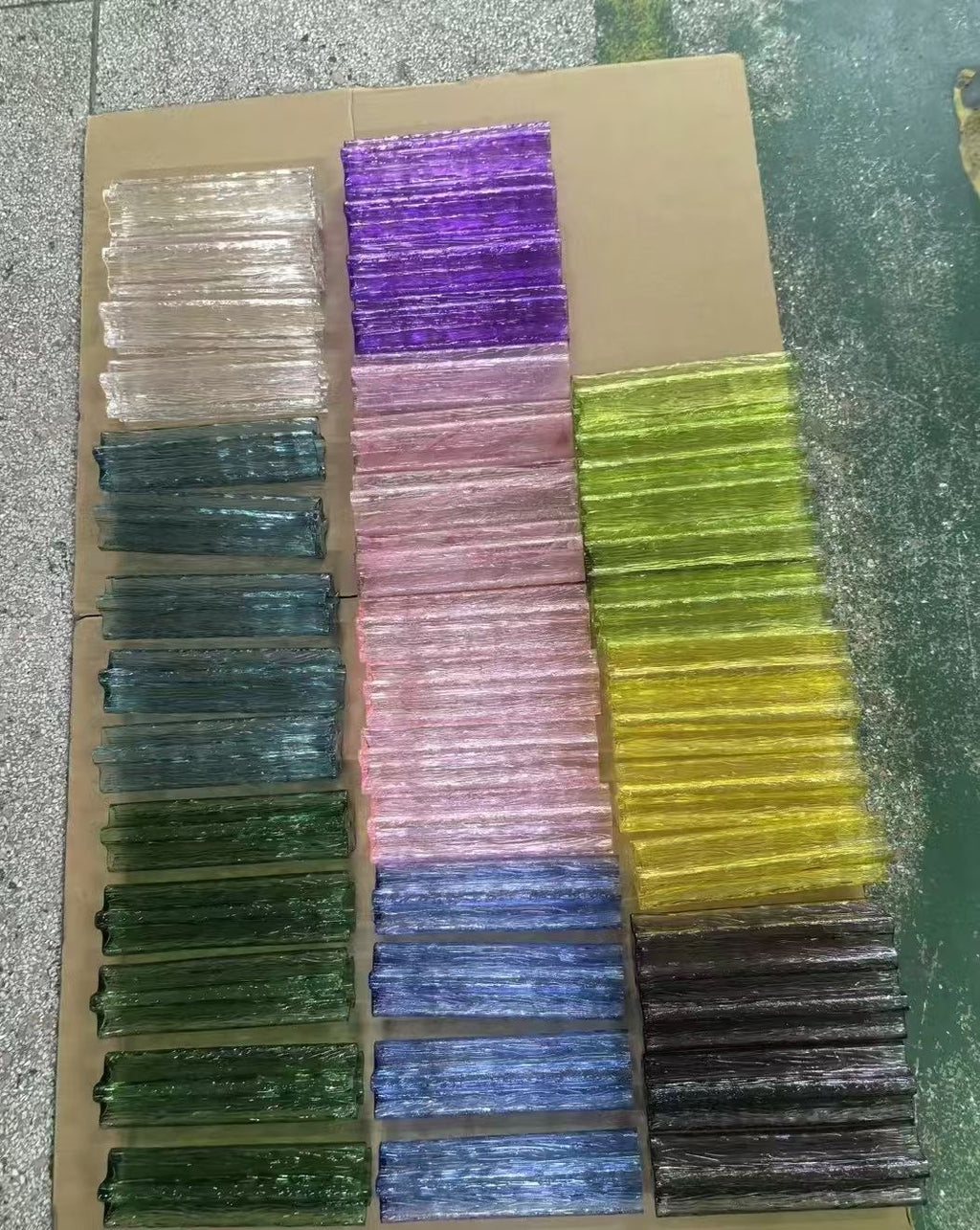 Vintage murano star tube glass chandelier Blue