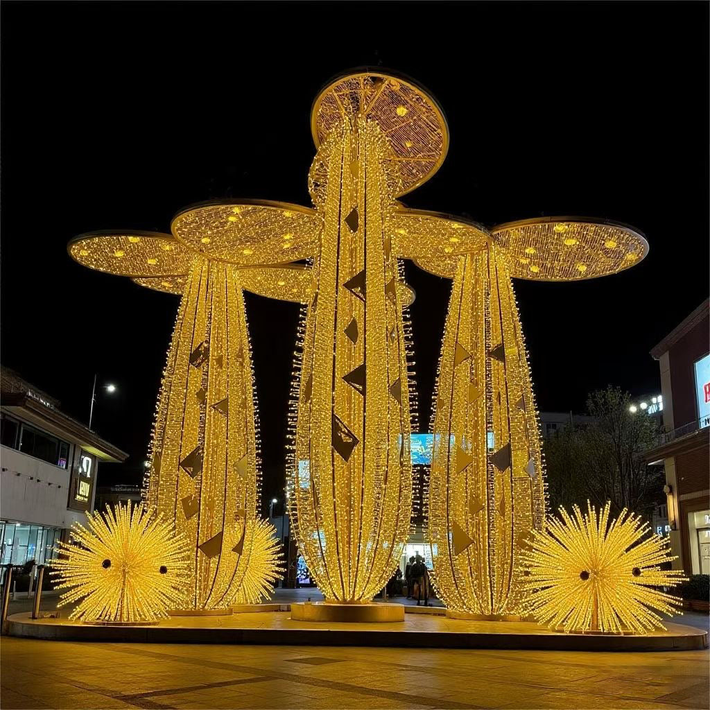 Large outdoor commercial decorative ball mall decoration LED 3D motif light Christmas decorative light