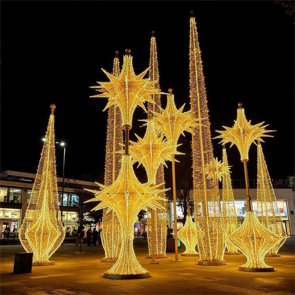 Large outdoor commercial decorative ball mall decoration LED 3D motif light Christmas decorative light