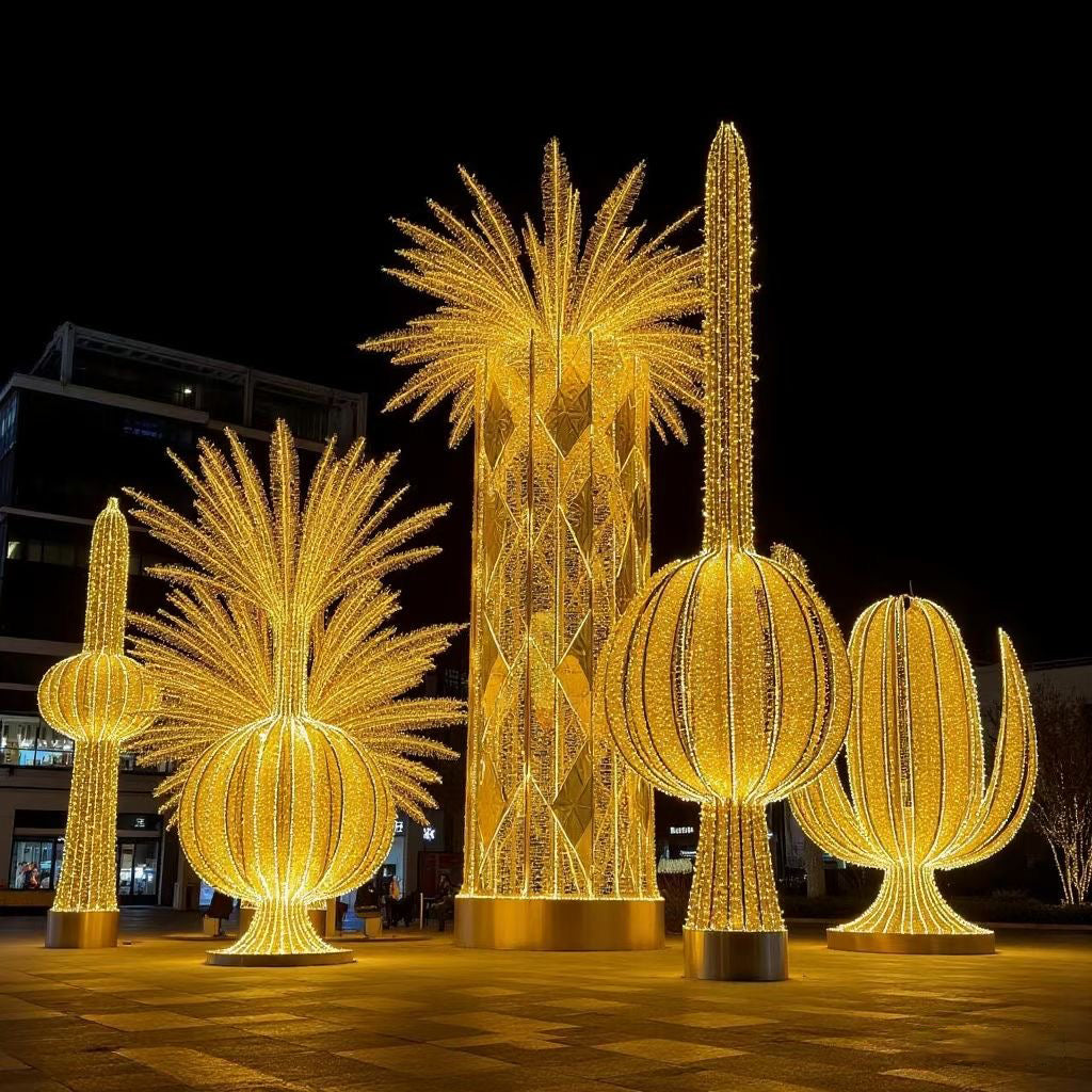 Large outdoor commercial decorative ball mall decoration LED 3D motif light Christmas decorative light