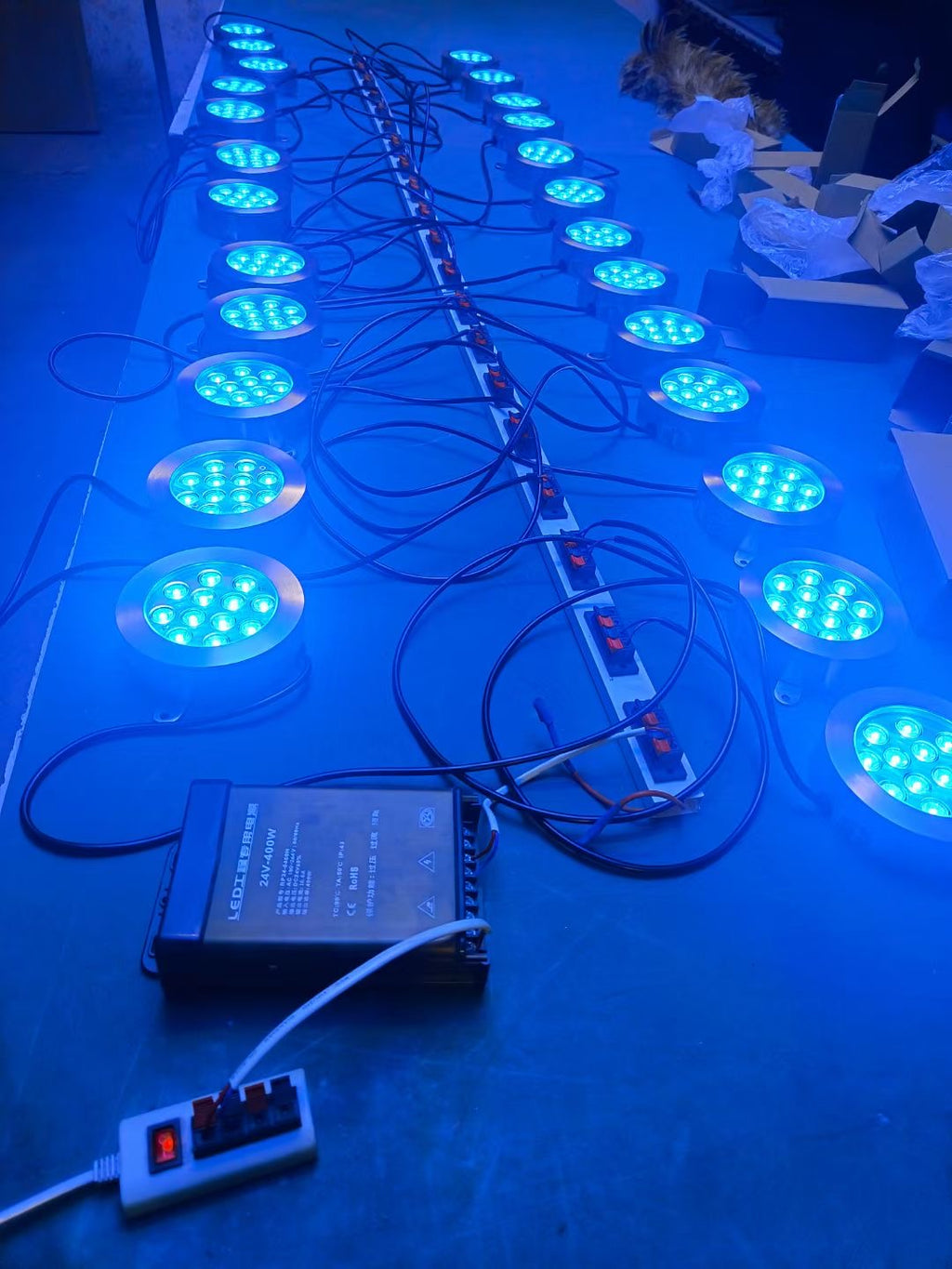 ice Blue underwater spotlight for pool and pond lighting