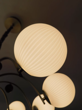 Load image into Gallery viewer, 8 light round chandelier restaurant living room room glass ball lamp
