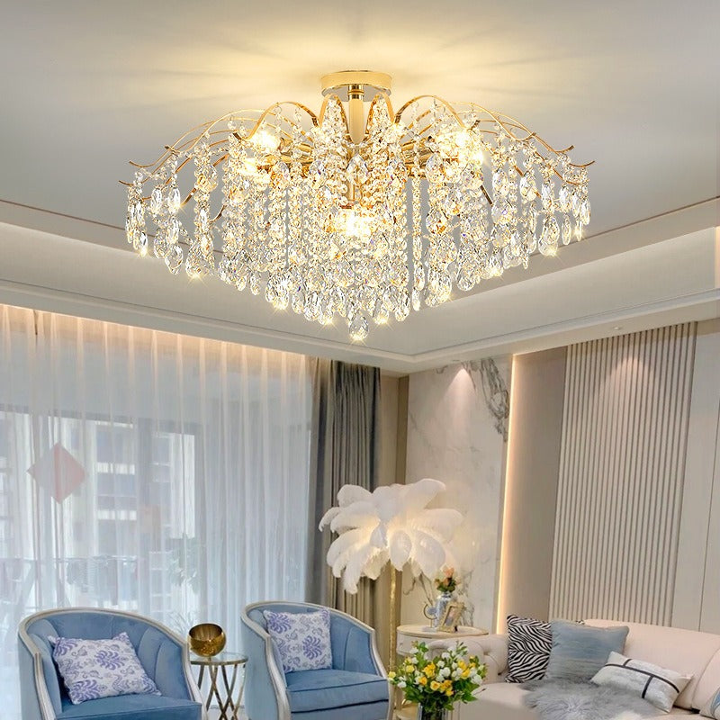 French style lamp luxury crystal chandelier living room bedroom dining room lamp