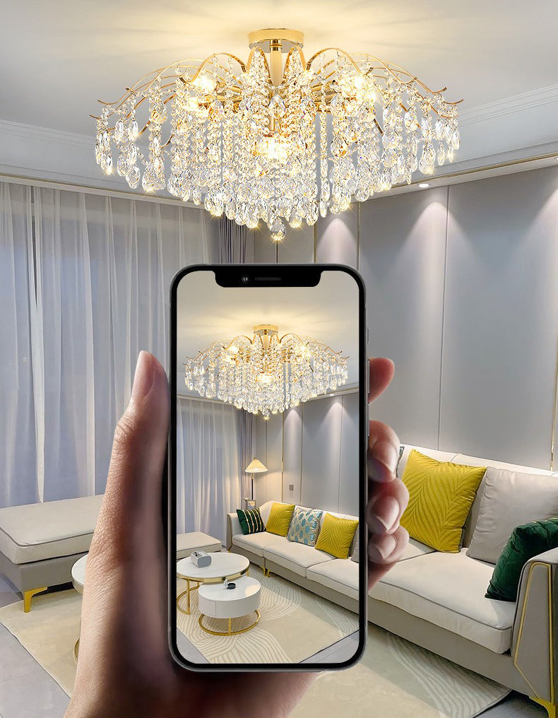 French style lamp luxury crystal chandelier living room bedroom dining room lamp