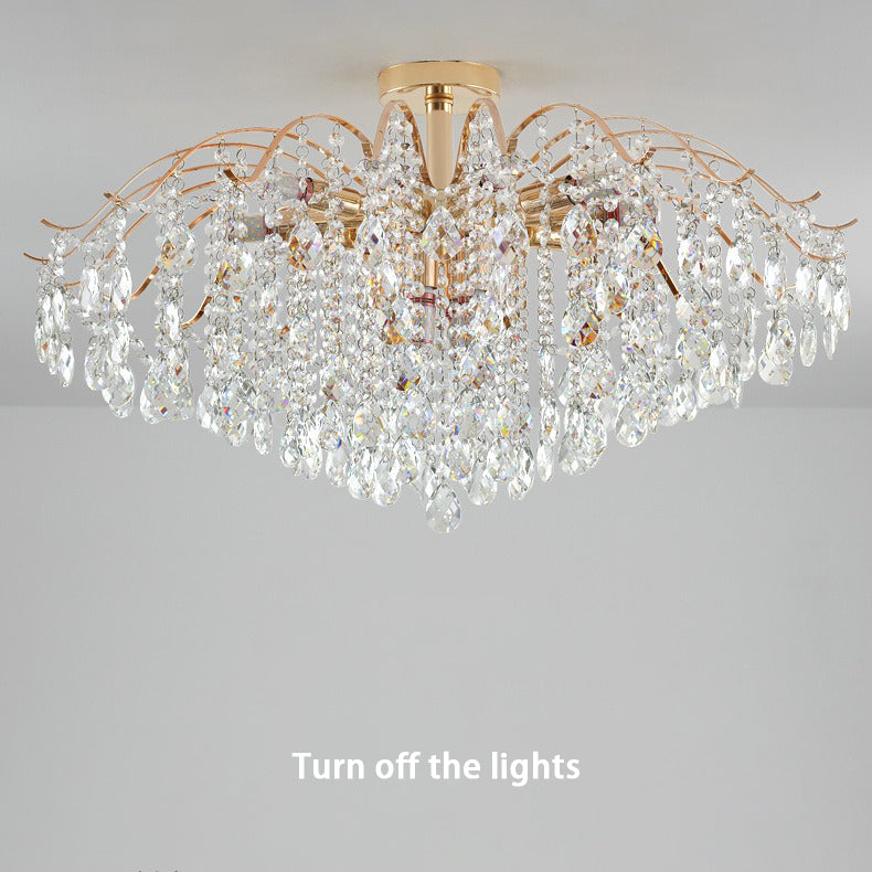 French style lamp luxury crystal chandelier living room bedroom dining room lamp