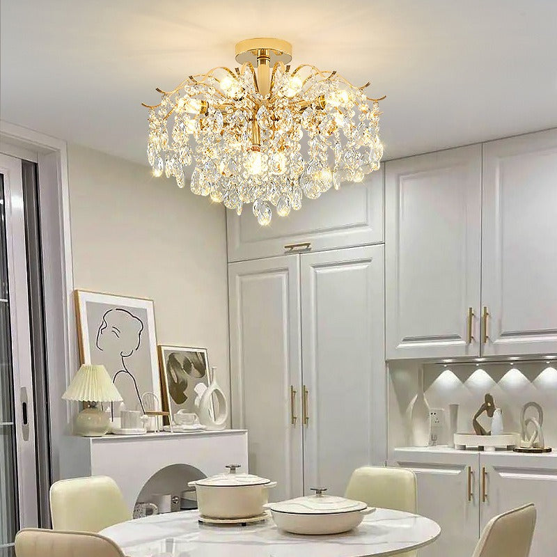 French style lamp luxury crystal chandelier living room bedroom dining room lamp