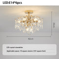 French style lamp luxury crystal chandelier living room bedroom dining room lamp
