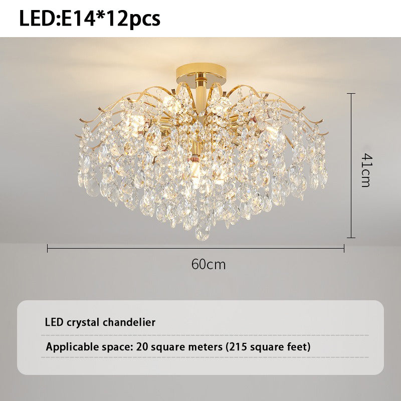 French style lamp luxury crystal chandelier living room bedroom dining room lamp