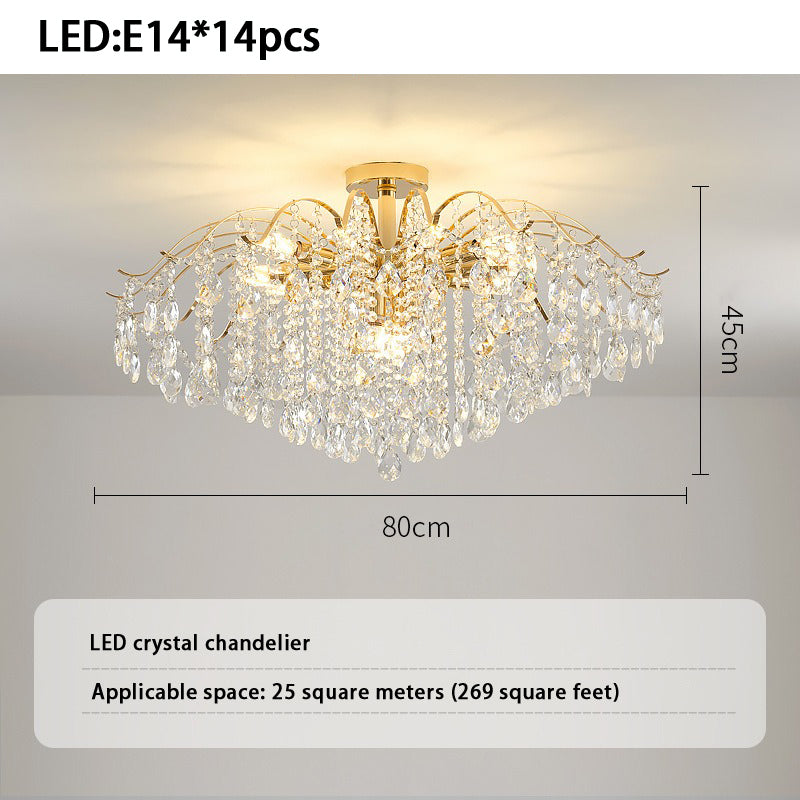 French style lamp luxury crystal chandelier living room bedroom dining room lamp