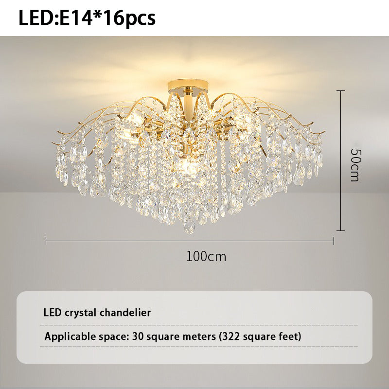 French style lamp luxury crystal chandelier living room bedroom dining room lamp