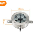 6W LED underwater light size detail