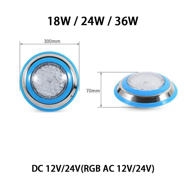 12V 24V LED Pool Lights for Inground Pool Underwater Pool wall lamp Waterproof RGB Color Changing with Remote Controller