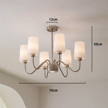 Load image into Gallery viewer, Living room chandelier 6 lamps 8 lamps 4 lamps glass lampshade headlight
