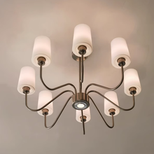 Load image into Gallery viewer, Living room chandelier 6 lamps 8 lamps 4 lamps glass lampshade headlight

