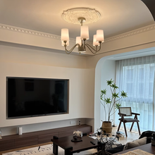Load image into Gallery viewer, Living room chandelier 6 lamps 8 lamps 4 lamps glass lampshade headlight
