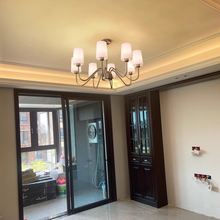 Load image into Gallery viewer, Living room chandelier 6 lamps 8 lamps 4 lamps glass lampshade headlight
