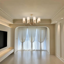Load image into Gallery viewer, Living room chandelier 6 lamps 8 lamps 4 lamps glass lampshade headlight
