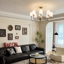 Load image into Gallery viewer, Living room chandelier 6 lamps 8 lamps 4 lamps glass lampshade headlight
