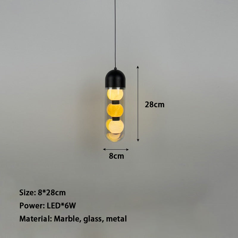 Italian modern marble chandelier bedroom bedside small chandelier