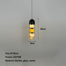 Load image into Gallery viewer, Italian modern marble chandelier bedroom bedside small chandelier
