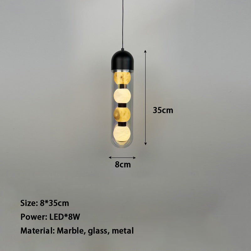 Italian modern marble chandelier bedroom bedside small chandelier