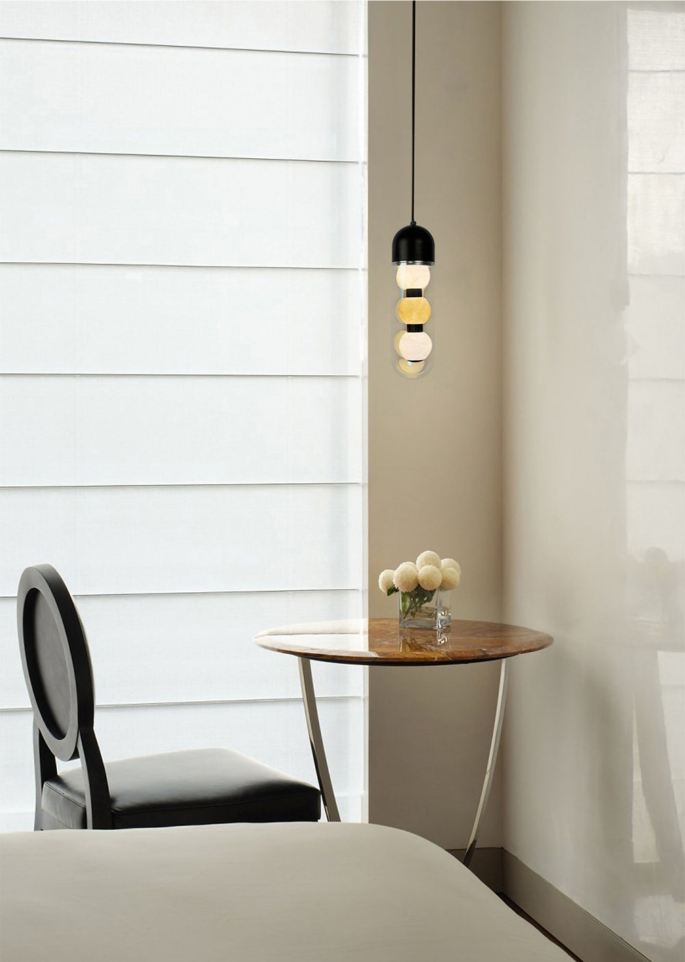 Italian modern marble chandelier bedroom bedside small chandelier