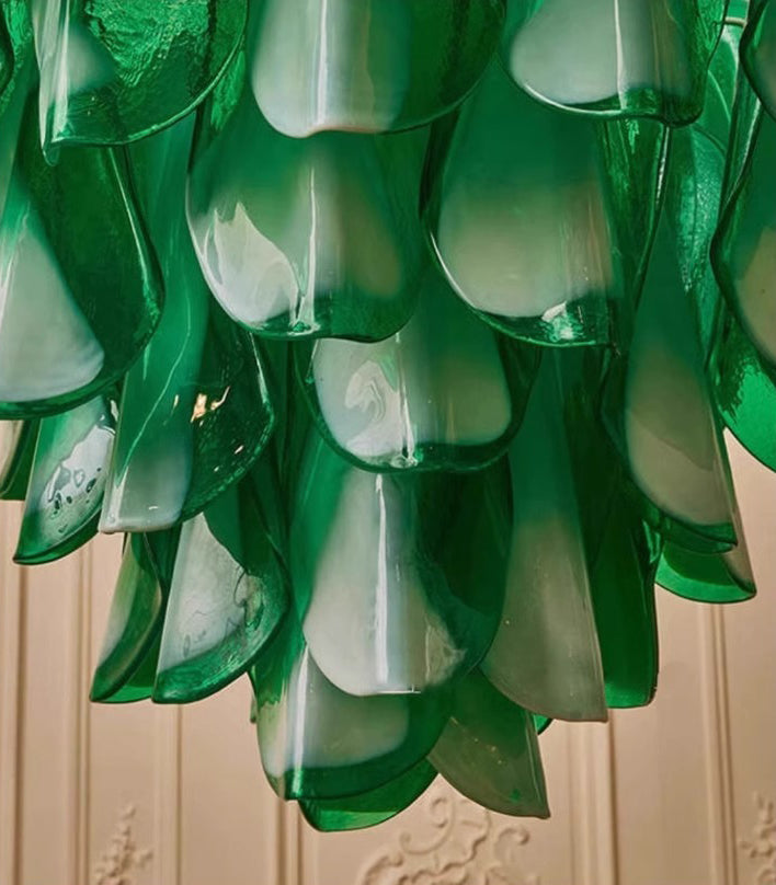 Green Murano glass Living room chandelier Dining room stair light